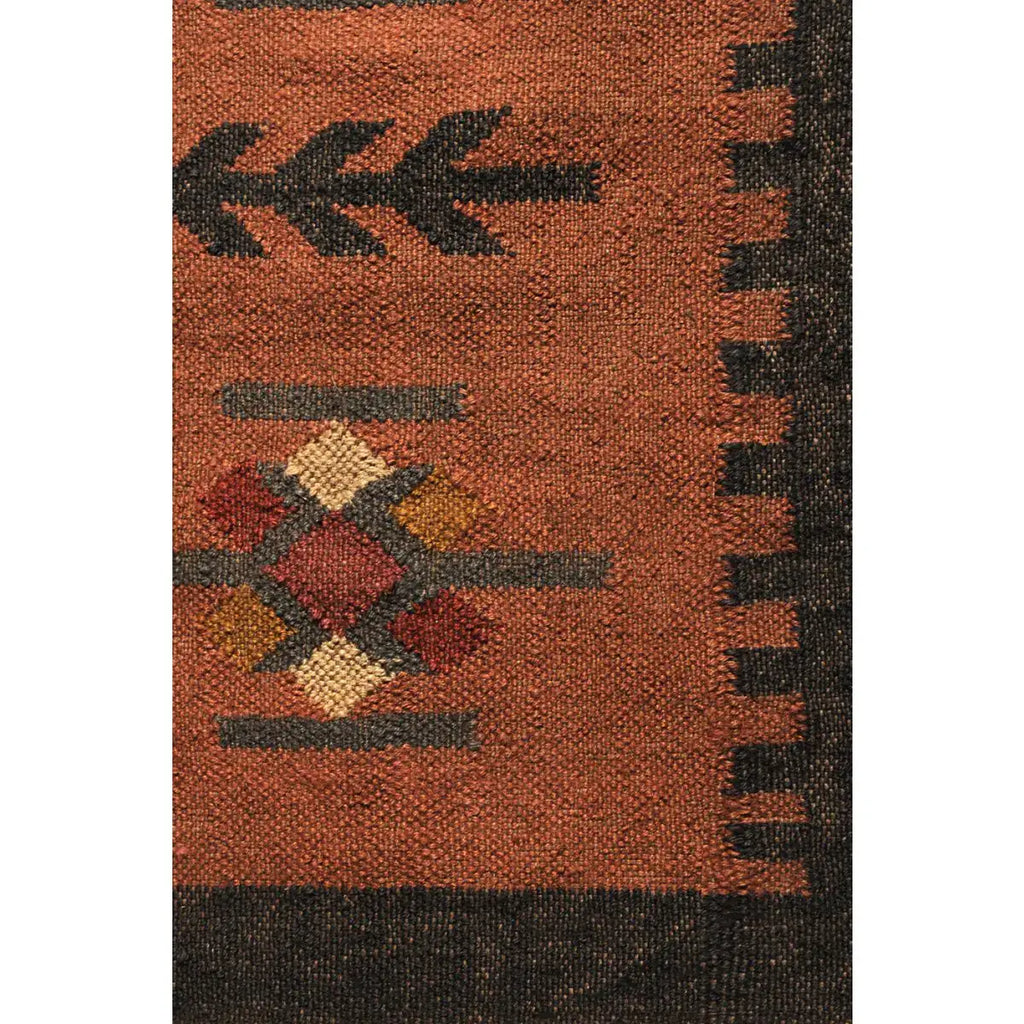 Ottoman Kilim Rug Wool and Jute Izmir Pattern