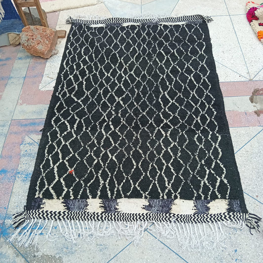 Midnight Cascade – Handmade Azilal Wool Rug