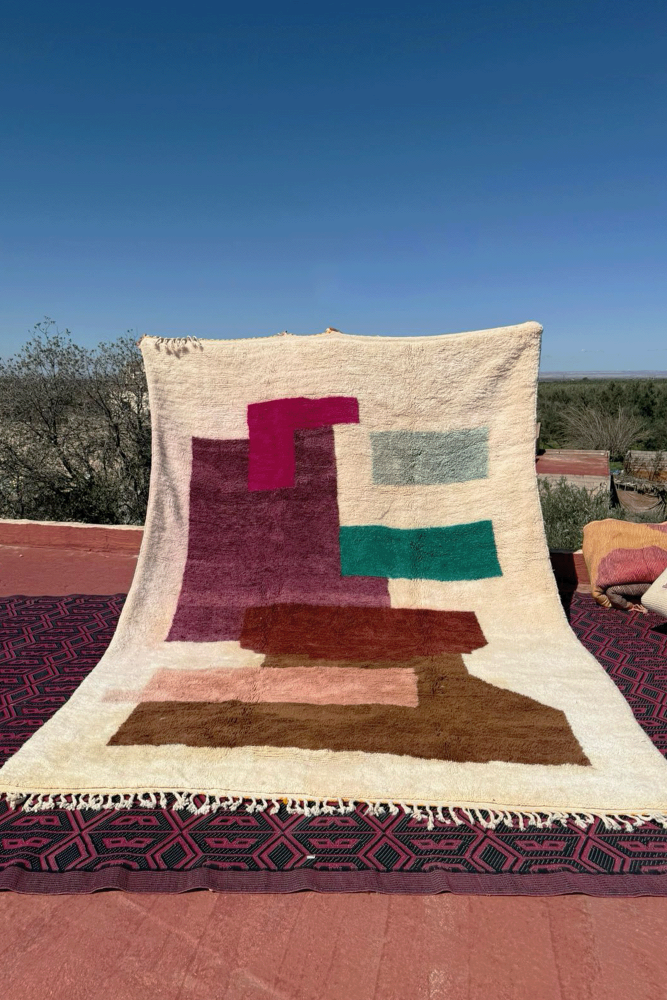 Color Block Azilal Wool Rug 370 x 258cm