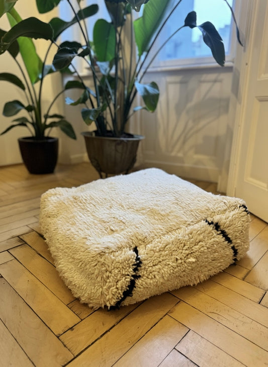 Walking on Clouds, Sitting on History Beni Ourain Pouf