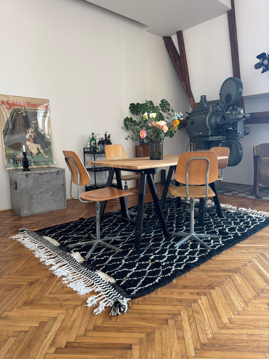 Midnight Cascade – Handmade Azilal Wool Rug