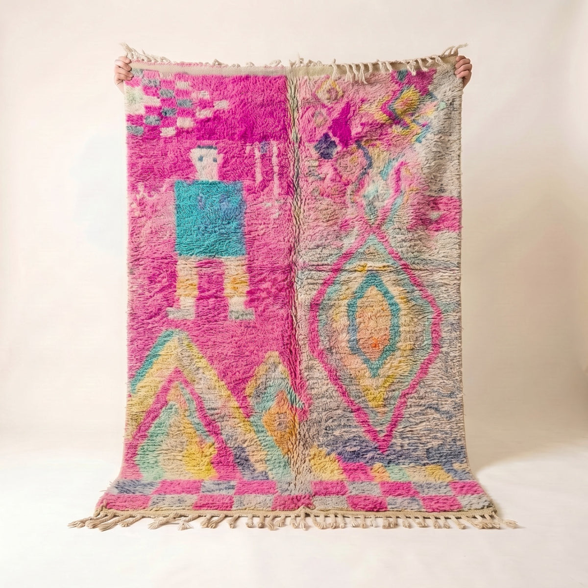 Magenta & Turquoise Boujad  Rug 250 x 150 cm