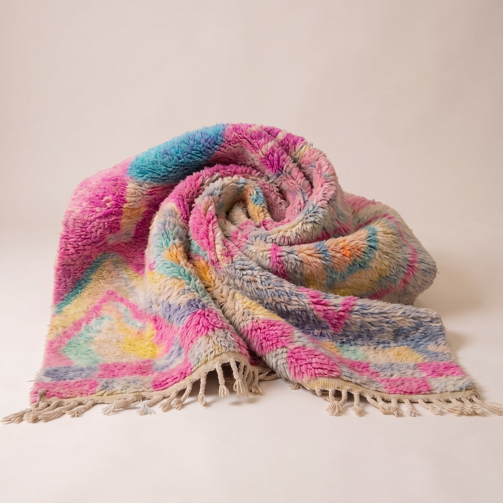 Made to Measure  Boujad  Rug - Magenta & Turquoise