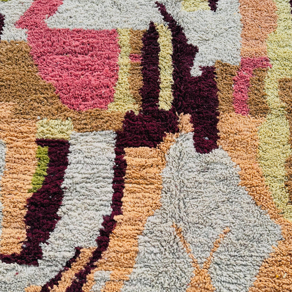 Large Abstract Geometric Berber Area Rug 300 x 200 cm