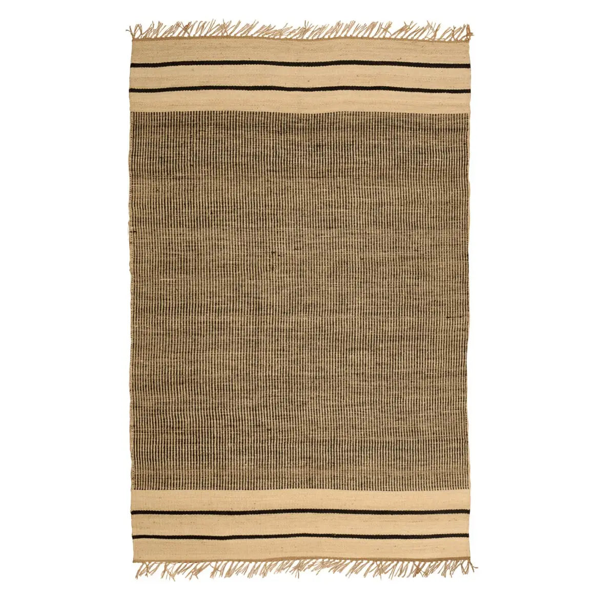 Artisan Linear Jute & Wool Turkish Kilim – 90x150 cm