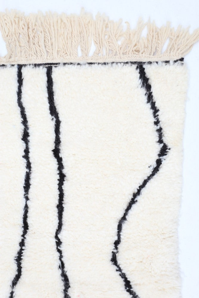 Rhythmic Waves Beni Ourain Wool Rug 243 x 164cm