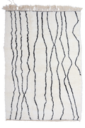 Rhythmic Waves Beni Ourain Wool Rug 243 x 164cm