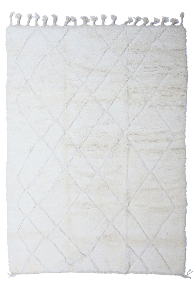 Handmade Moroccan Wool Rug – Beni Ourain 287x202 cm