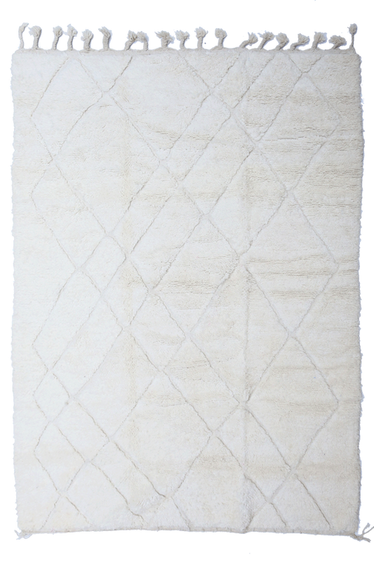 Handmade Moroccan Wool Rug – Beni Ourain 287x202 cm