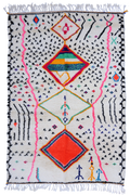 Azilal Joyful Collection – Festival Diamond Moroccan Wool Rug 243 x 154cm