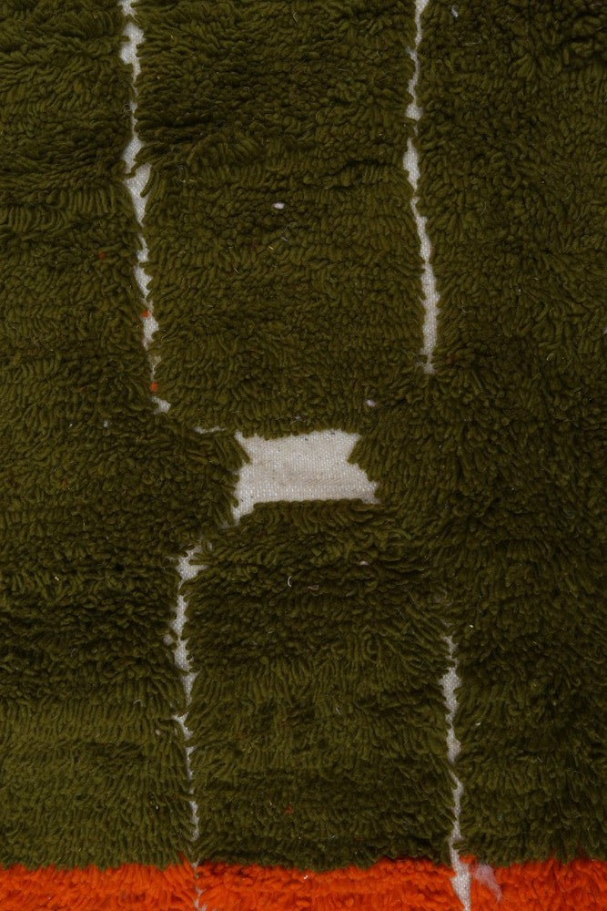 Olive & Tangerine Block – Azilal Wool Rug 272 x 149cm