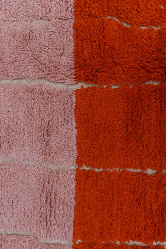 Olive & Tangerine Block – Azilal Wool Rug 272 x 149cm