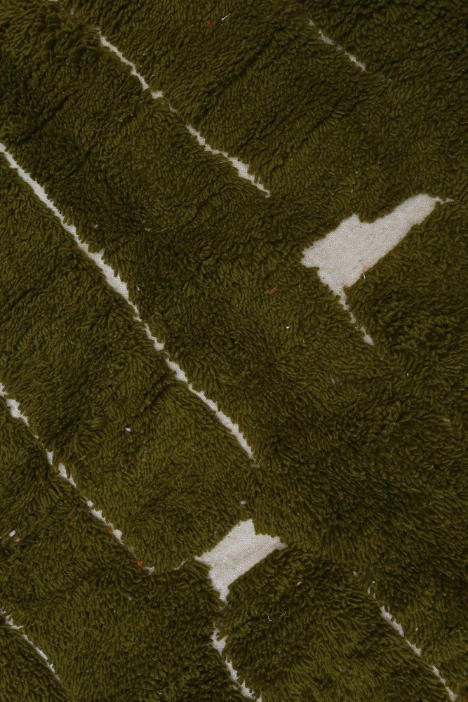 Olive & Tangerine Block – Azilal Wool Rug 272 x 149cm