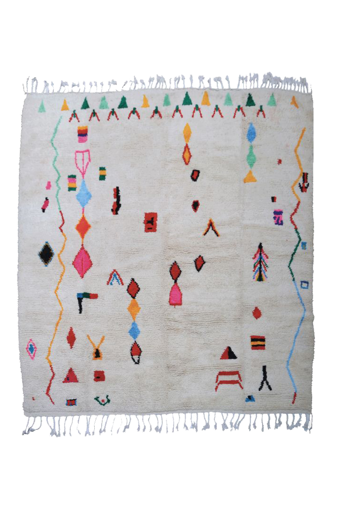 Joyful Collection – Large Colorful Azilal Wool Rug  305 x 293cm