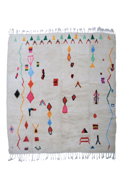 Joyful Collection – Large Colorful Azilal Wool Rug  305 x 293cm