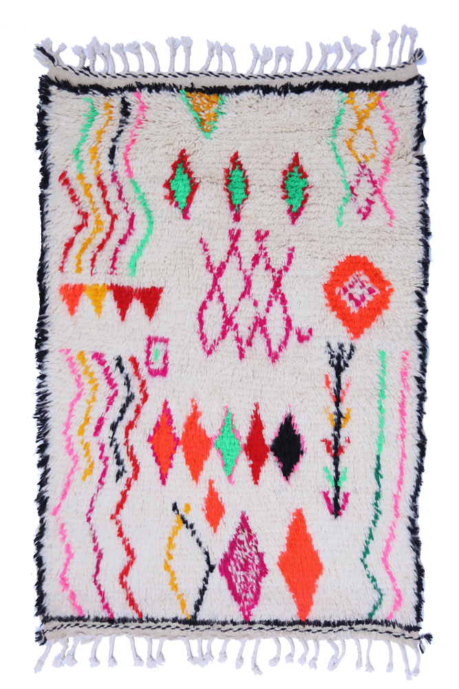 Azilal Joyful Collection – Wild Harmony Moroccan Wool Rug 148 x 105cm