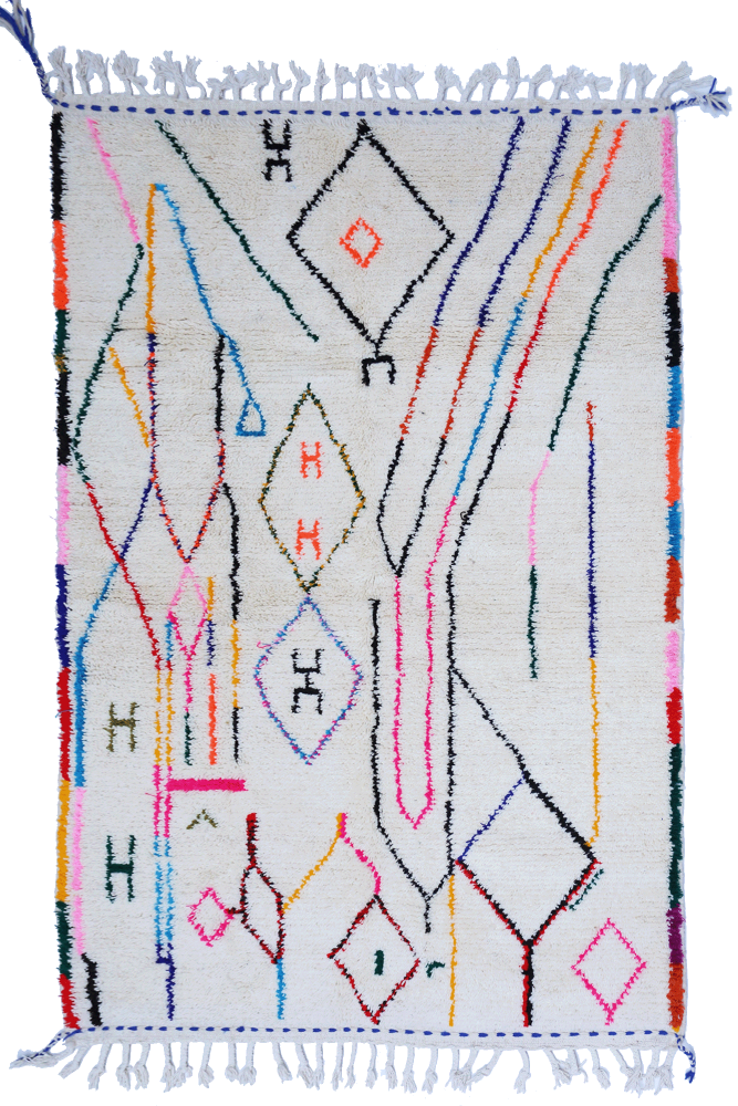 Joyful Collection – Abstract Azilal Wool Rug 240 x 156 cm