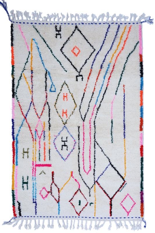 Joyful Collection – Abstract Azilal Wool Rug 240 x 156 cm