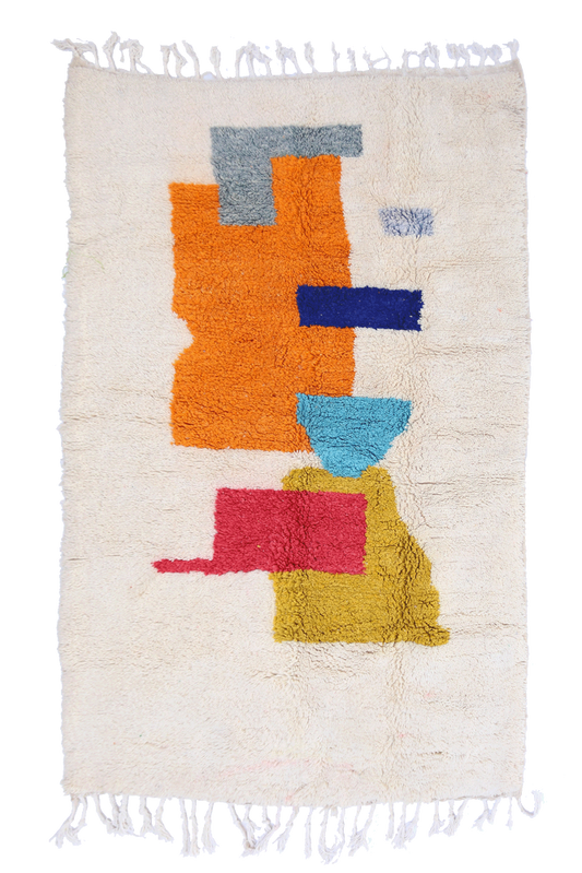 Color Totem – Vibrant Multicolor Moroccan Azilal Wool Rug 254 x 146cm