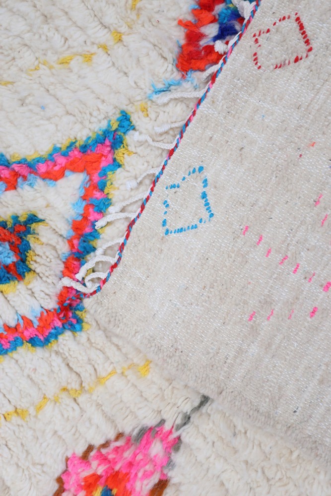 Azilal Joyful Collection – Rainbow Cascade Moroccan Wool Rug 246 x 155cm