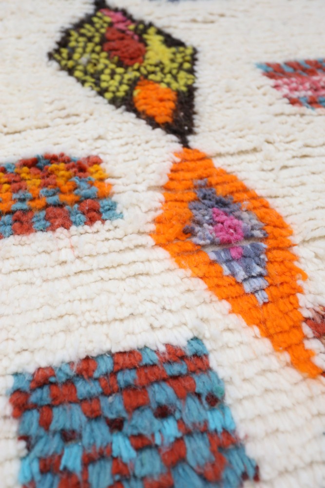 "Joyful" Vivid Zig-Zag Azilal Area Rug  248 x 147cm