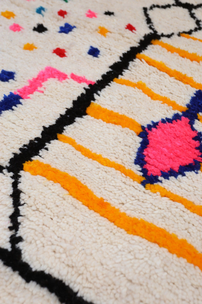 "Joyful Collection" Vivid Zig-Zag Azilal Area Rug  248 x 204cm