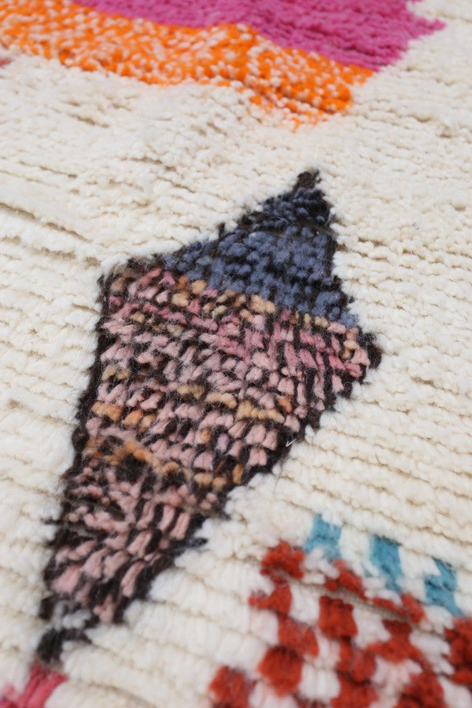 "Joyful" Vivid Zig-Zag Azilal Area Rug  248 x 147cm