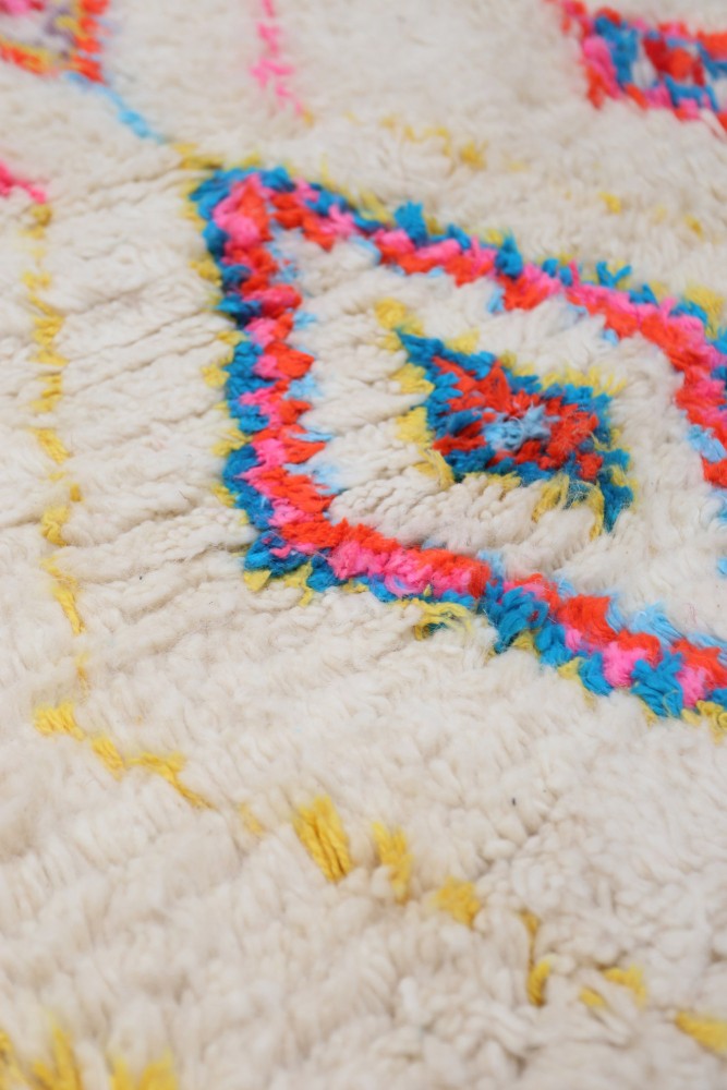 Azilal Joyful Collection – Rainbow Cascade Moroccan Wool Rug 246 x 155cm