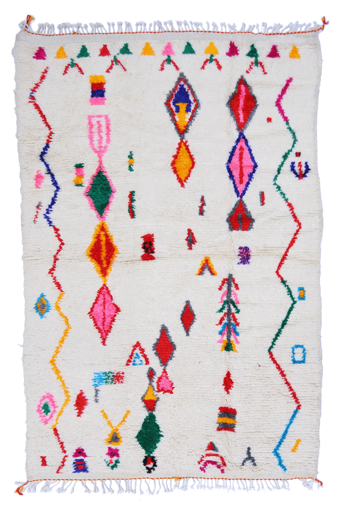 Joyful Collection - Celebration Symbols Azilal Wool Rug 248 x 139cm