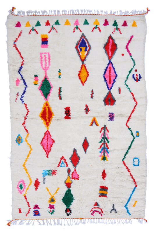 Joyful Collection - Celebration Symbols Azilal Wool Rug 248 x 139cm