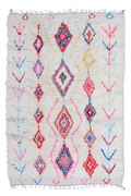 Azilal Joyful Collection – Rainbow Cascade Moroccan Wool Rug 246 x 155cm
