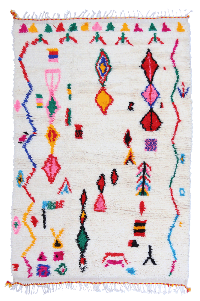 Azilal Joyful Collection – Tribal Confetti Moroccan Wool Rug 259 x 147cm