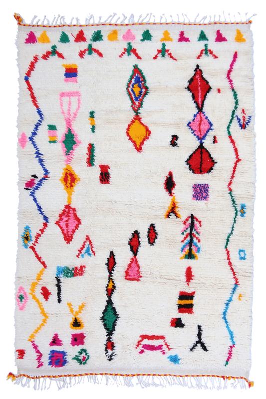 Azilal Joyful Collection – Tribal Confetti Moroccan Wool Rug 259 x 147cm