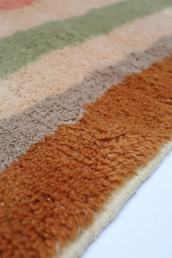 Autumn Vibes Abstract Moroccan Wool Rug 220 x 158 cm
