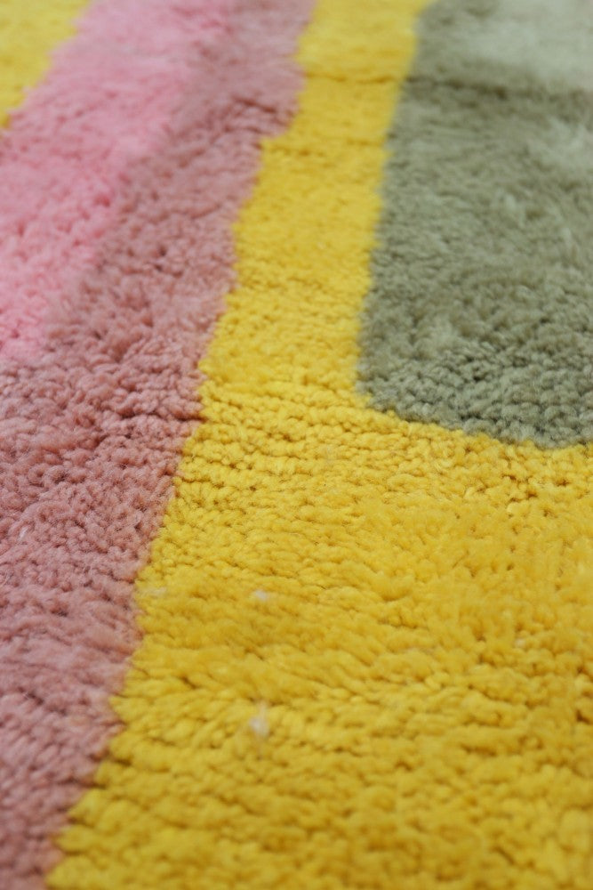 Autumn Vibes Abstract Moroccan Wool Rug 220 x 158 cm