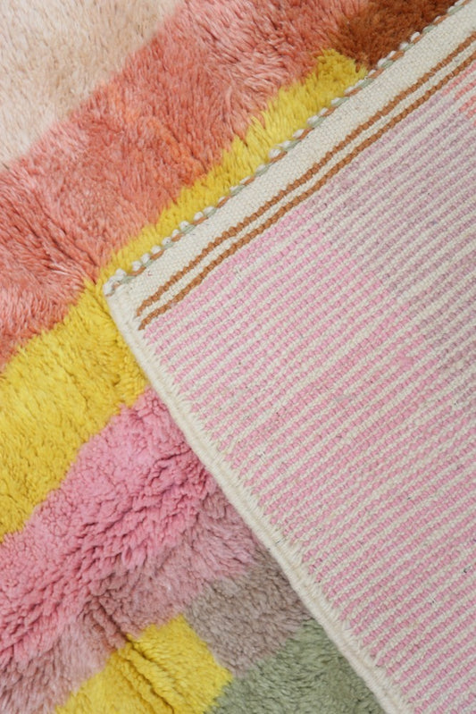 Autumn Vibes Abstract Moroccan Wool Rug 220 x 158 cm