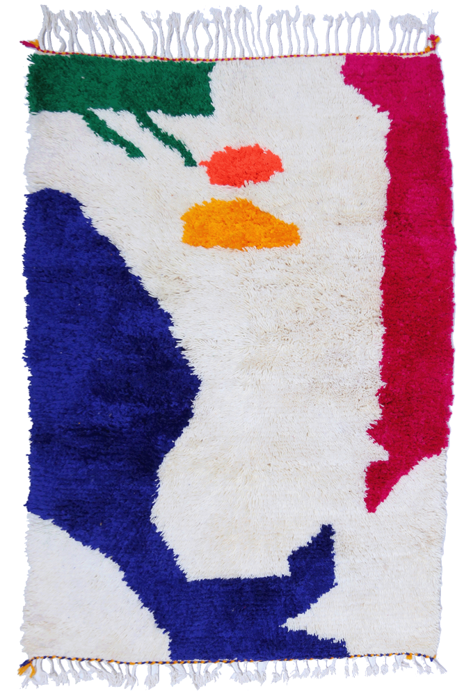 Midnight Bloom Azilal Wool Rug  200 x 131cm