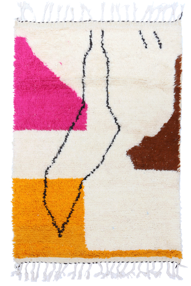 Modern Abstract Pink Shapes 159 x 100cm