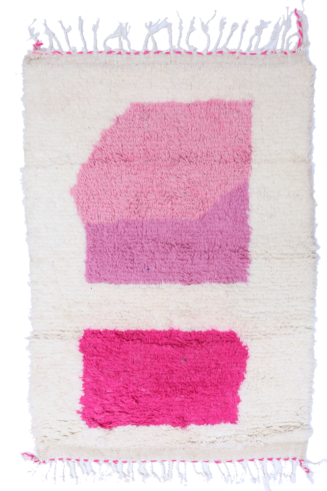 Modern Abstract Pink Shapes 151 x 100cm