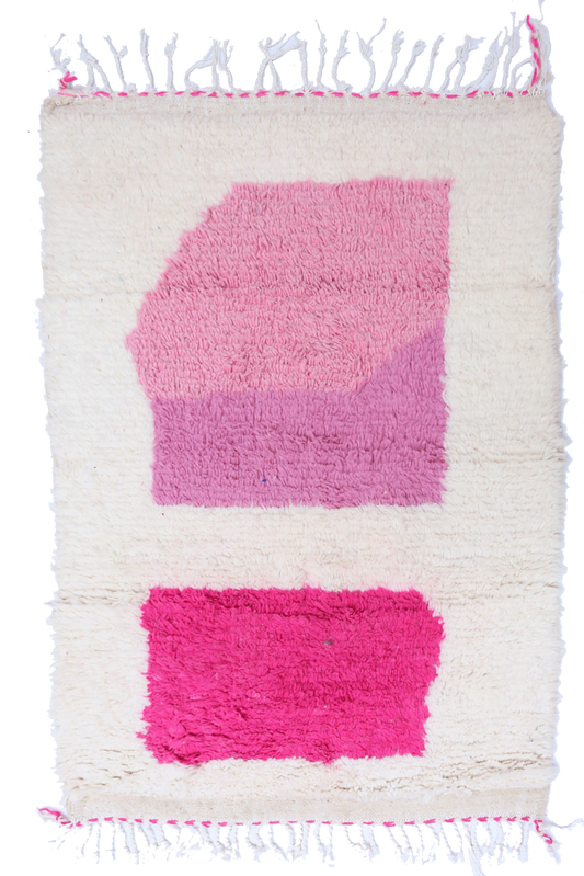 Modern Abstract Pink Shapes 151 x 100cm