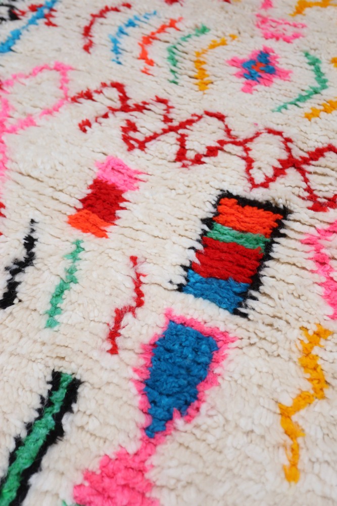 "Joyful Collection"  Mosaic Cipher Azilal Wool Rug  161 x 100cm