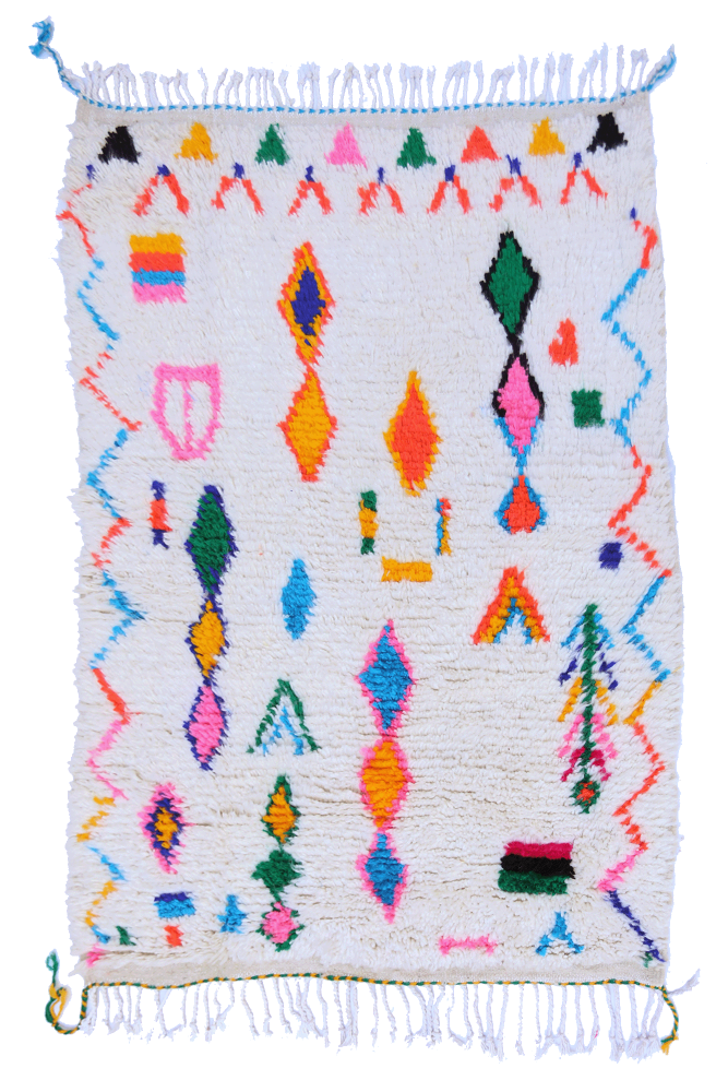 Joyful Collection – Handwoven Moroccan Azilal Wool Rug 157 x 100cm