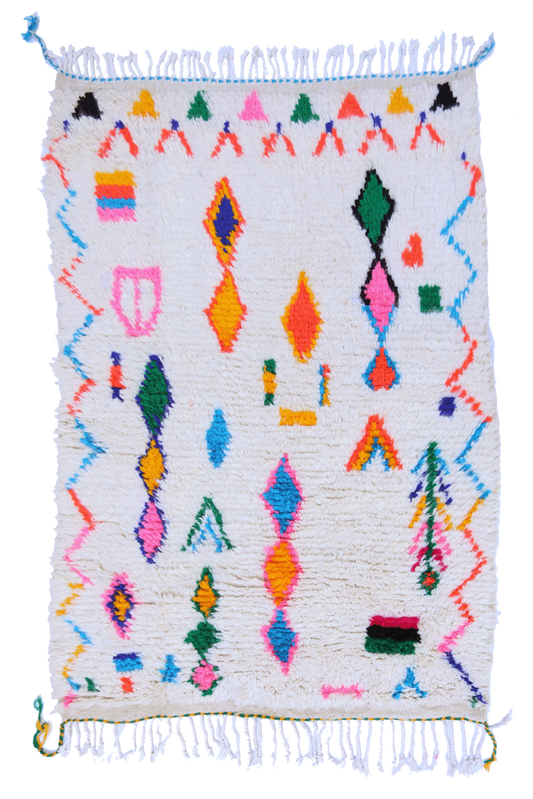 Joyful Collection – Handwoven Moroccan Azilal Wool Rug 157 x 100cm