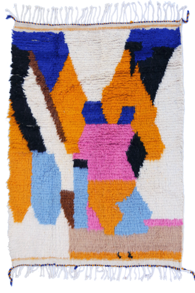 Modern Abstract Moroccan Azilal Rug 148 x 106cm