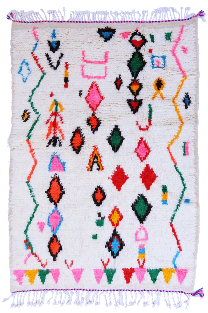 Joyful Collection – Handwoven Azilal Wool Rug - 156 x 104 cm