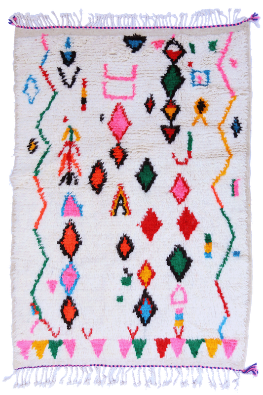 Joyful Collection – Handwoven Azilal Wool Rug - 156 x 104 cm