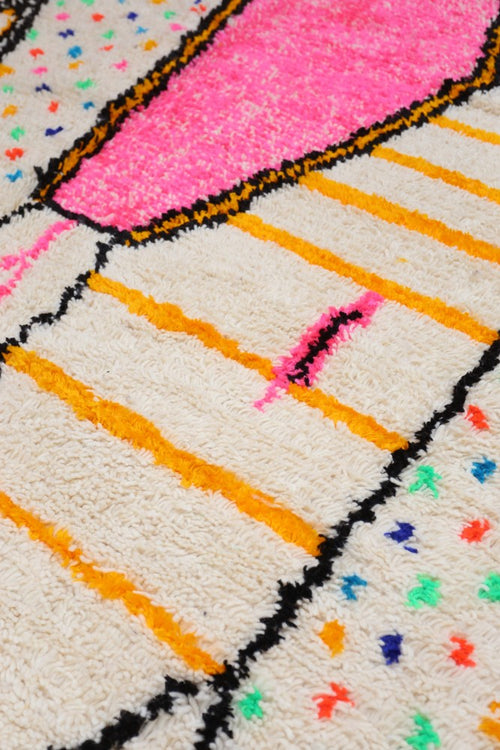 Azilal Joyful Collection – Candy Bloom Moroccan Wool Rug 294 x 188cm