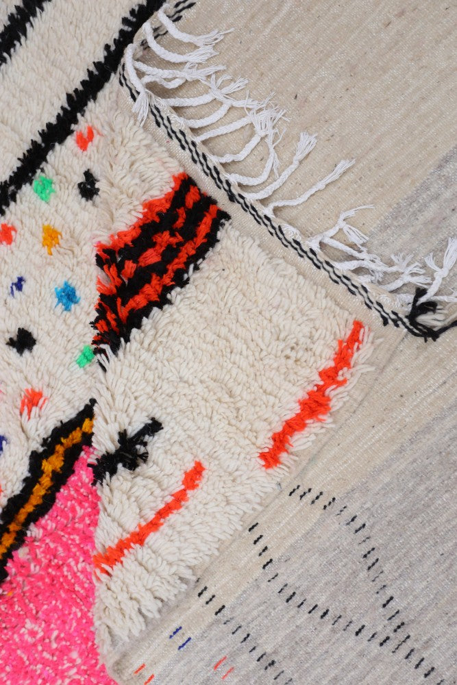 Azilal Joyful Collection – Candy Bloom Moroccan Wool Rug 294 x 188cm