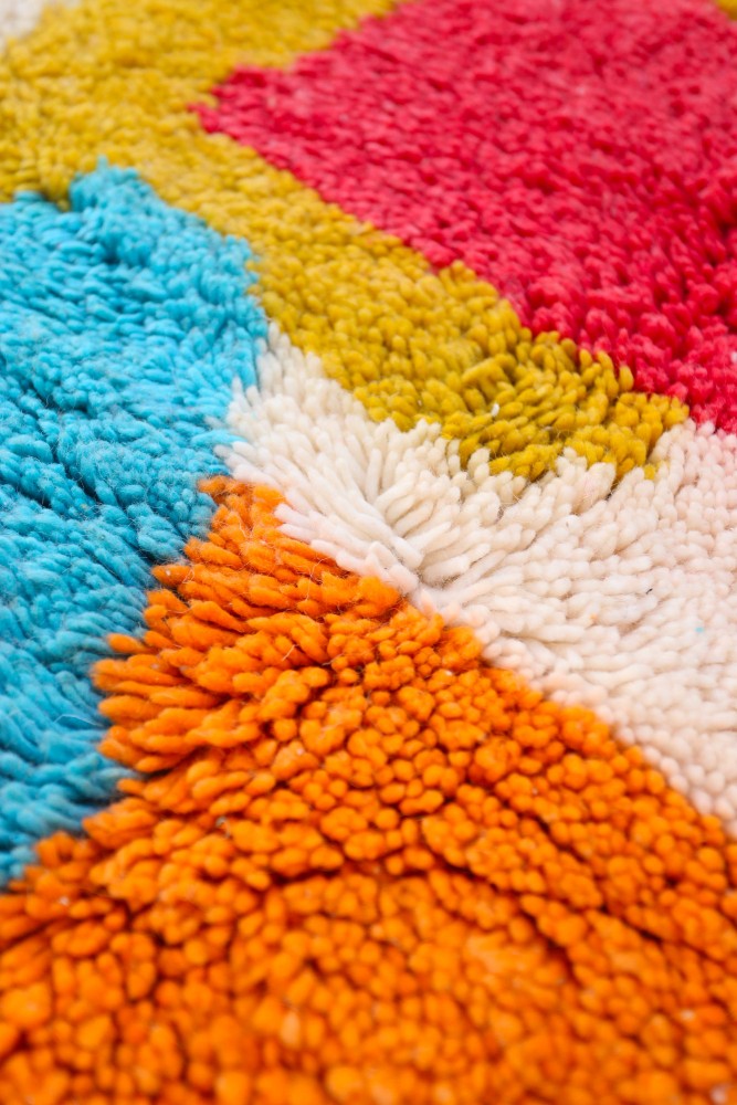 Color Totem – Vibrant Multicolor Moroccan Azilal Wool Rug 254 x 146cm