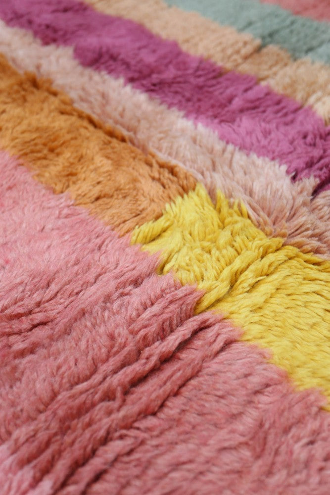 Falling Colors  - Handwoven Moroccan Azilal Wool Rug - 250 x 146 cm